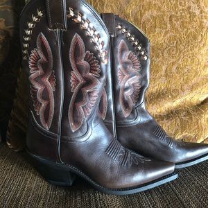 Women’s Justin Leather Snip Toe Boots